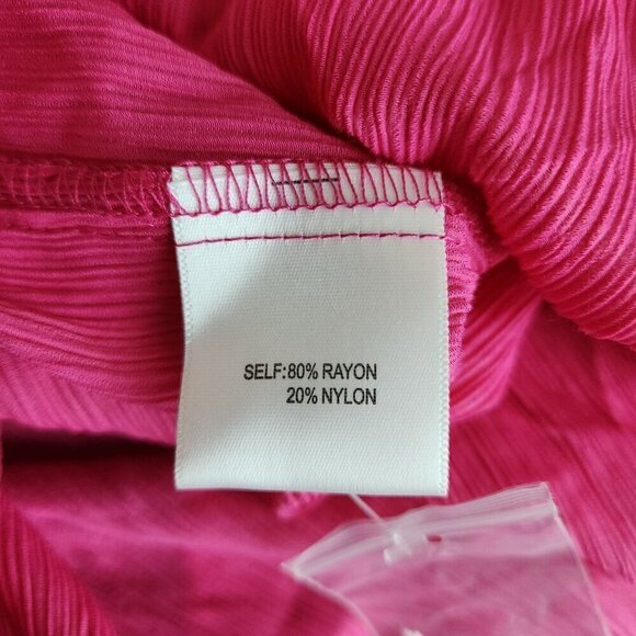 NWOT Modern Works Rayon Blend Blouse Pink Large - Picture 4 of 4